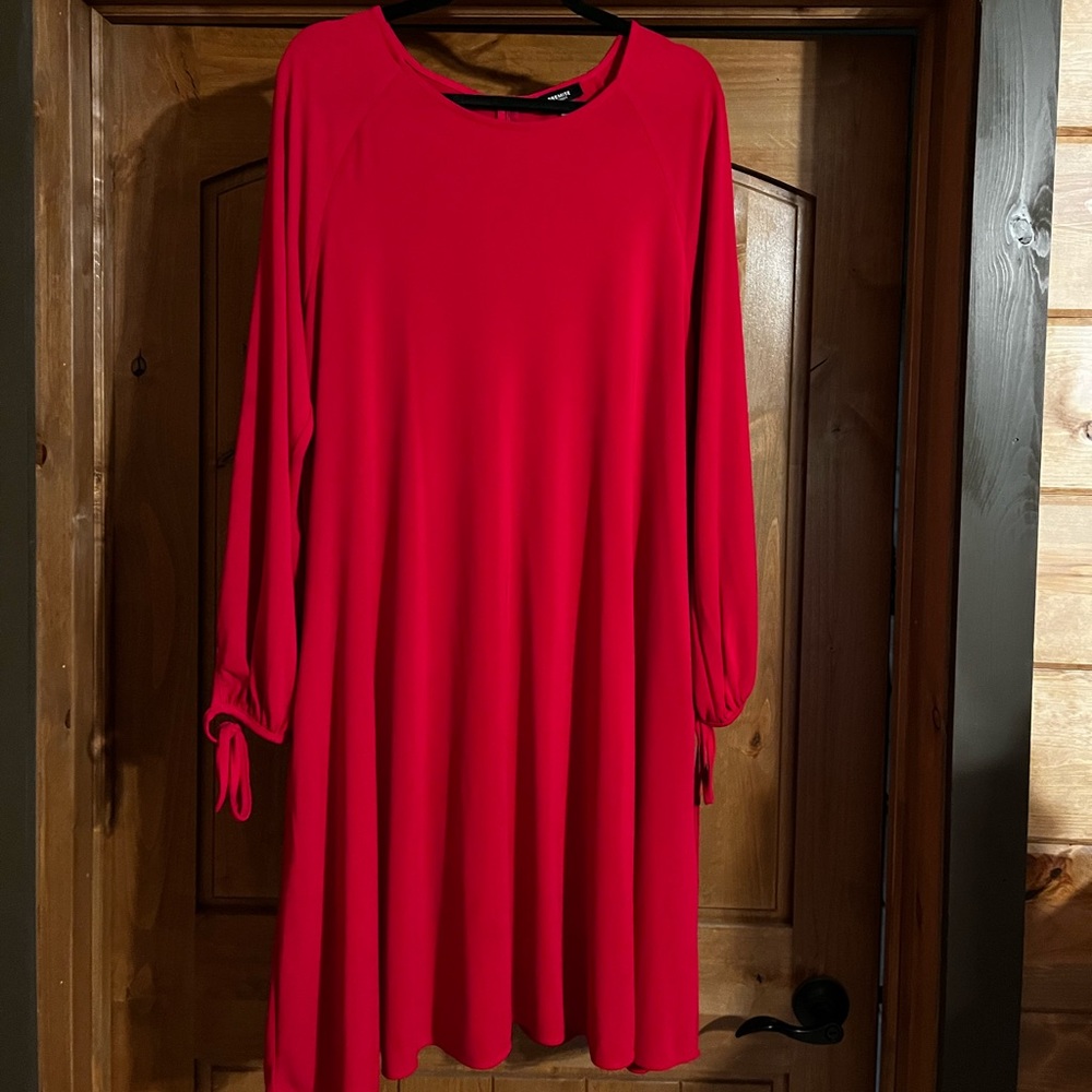 Red dress with back zipper